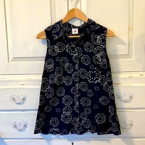 Cabi navy blue fireworks shirt